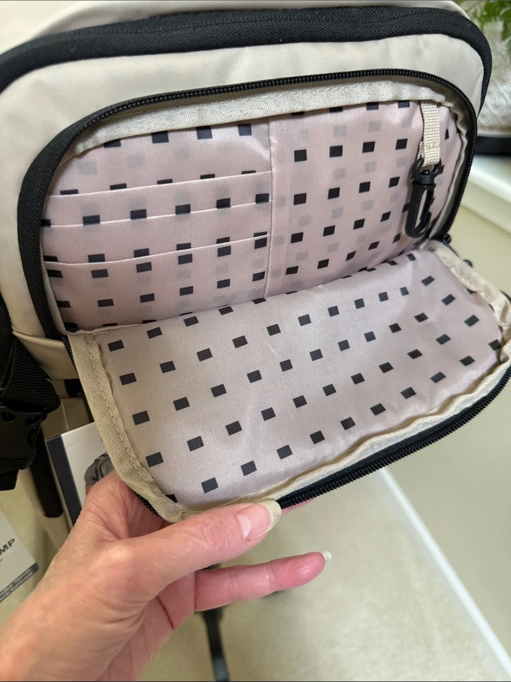 Duchamp Beige Expandable Travel Backpack/ Suitcase with laptop pocket and USB.